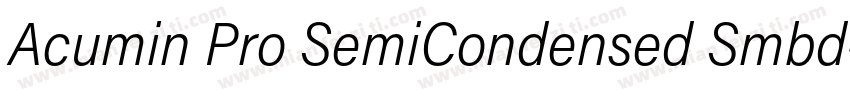 Acumin Pro SemiCondensed Smbd字体转换